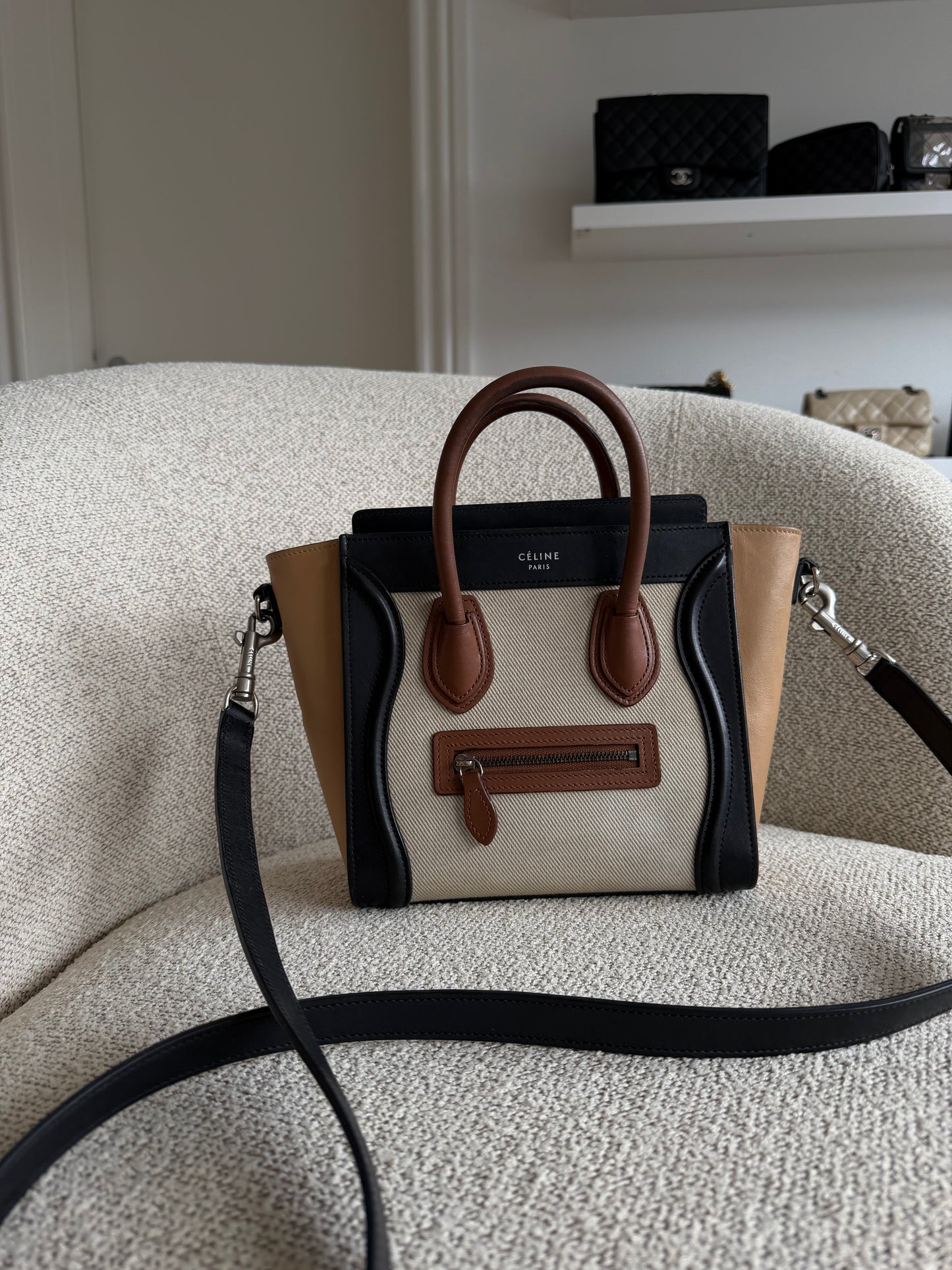 Celine Nano Luggage Tri-Color