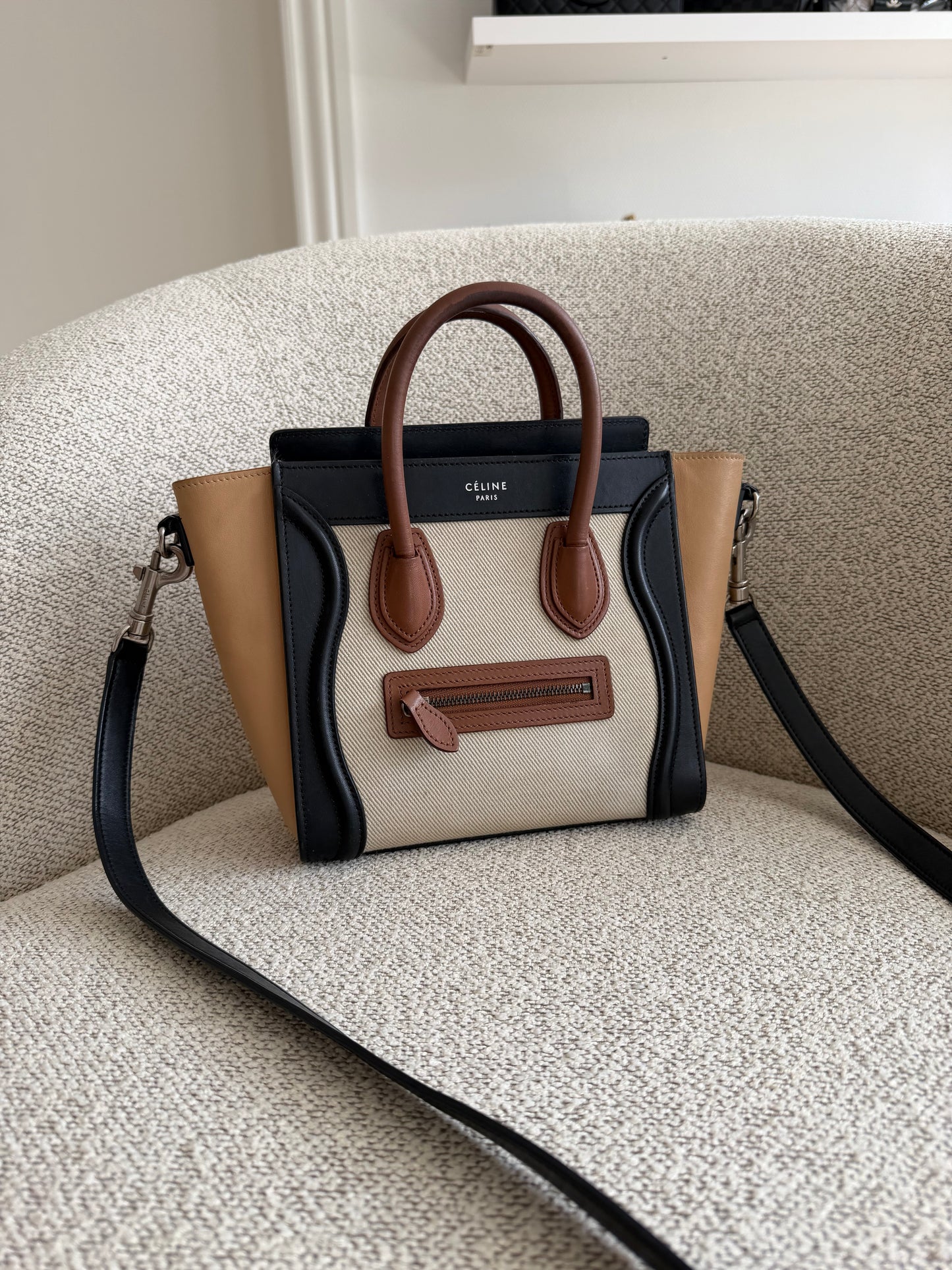 Celine Nano Luggage Tri-Color