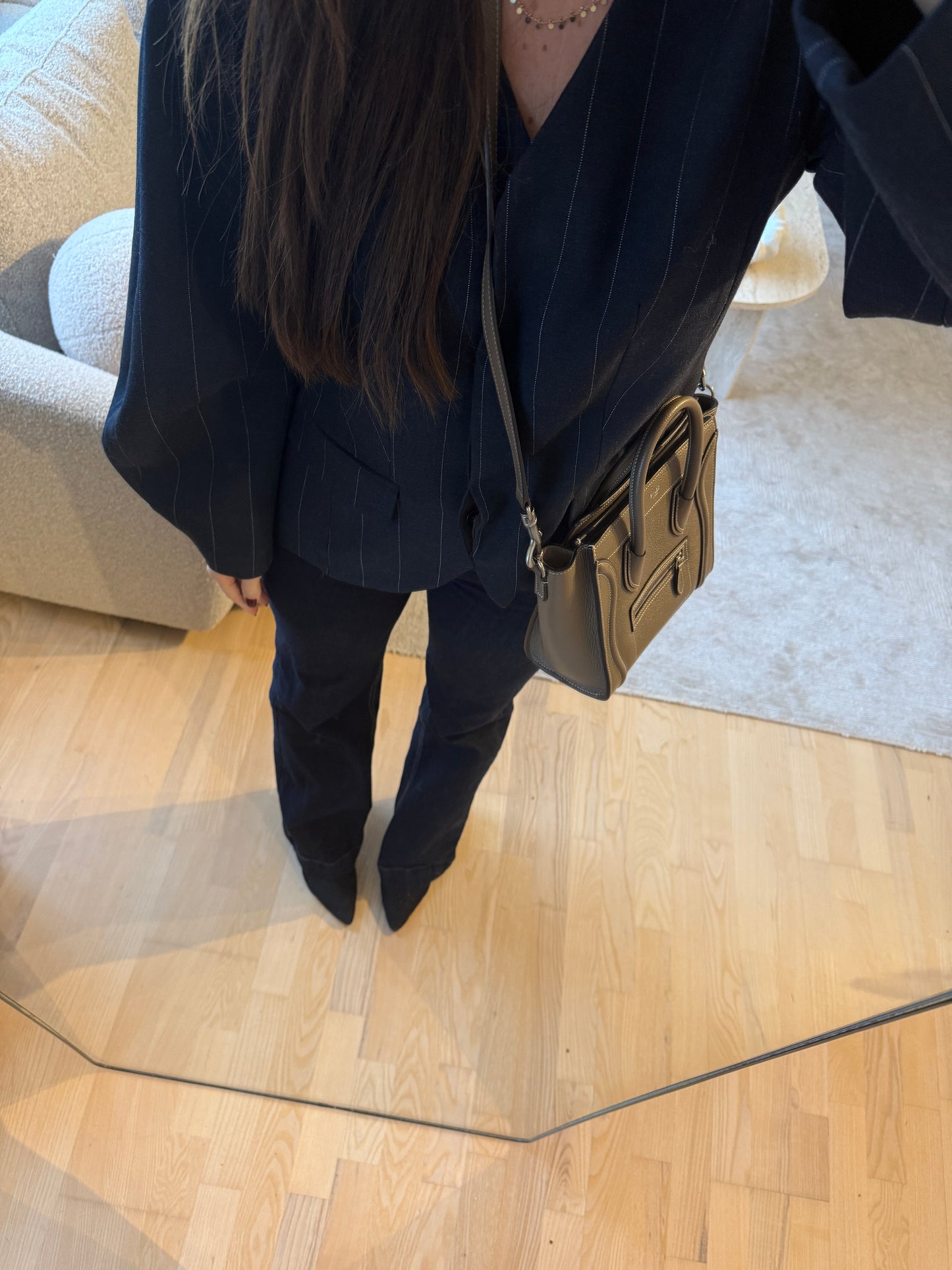 Celine Nano Luggage Taupe crossbody