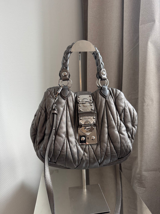 Miu miu grey Matelasse bag