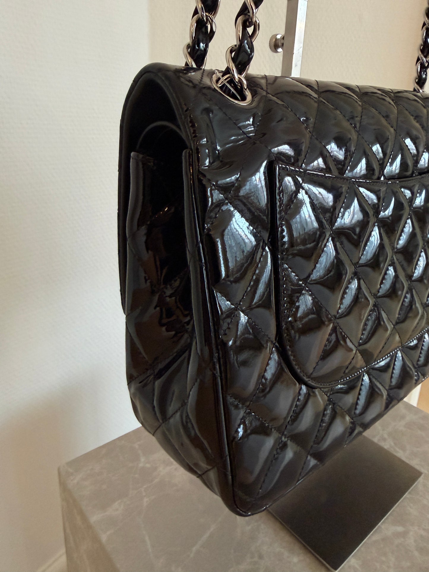 Chanel classic flap patent