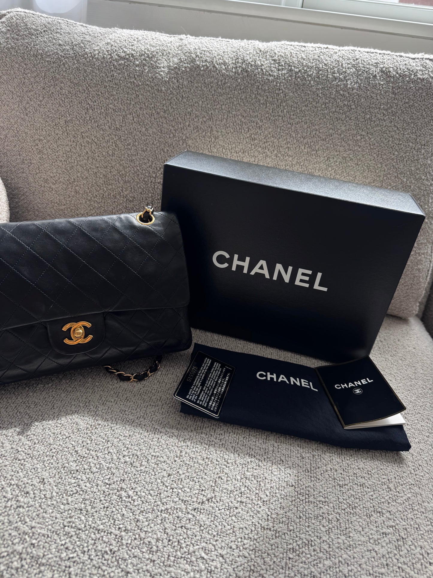 Chanel Medium Double Flap Black GHW