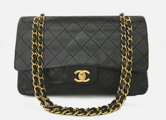 Bestillingsvare - Chanel Medium Classic double flap bag Black GHW