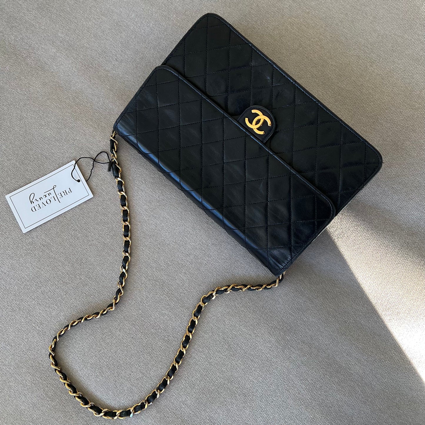 Chanel Vintage Diamond Læder Flap Bag