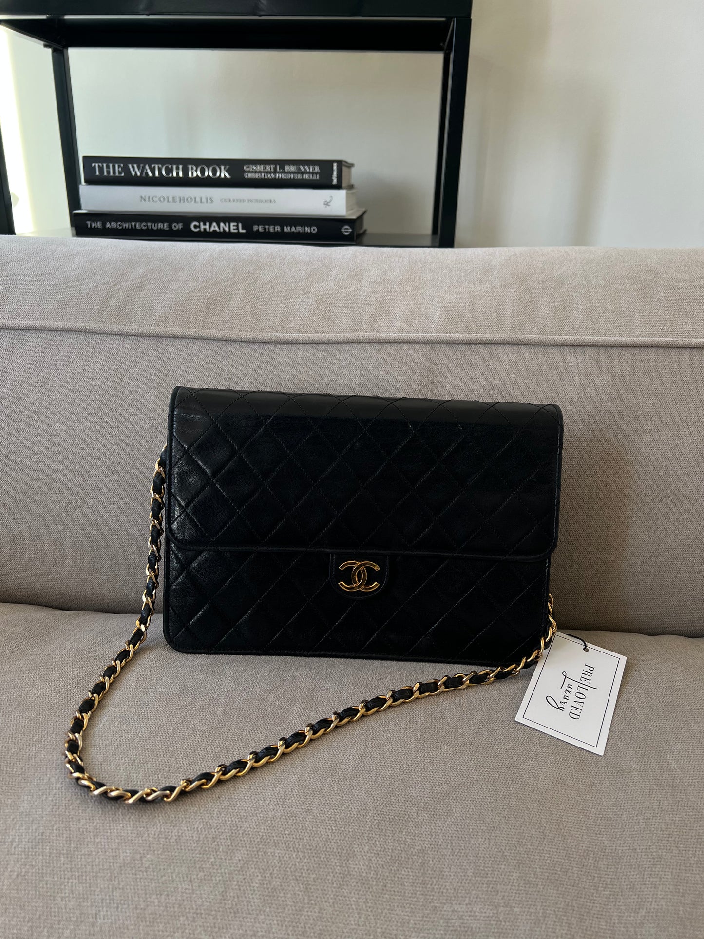 Chanel Vintage Diamond Læder Flap Bag