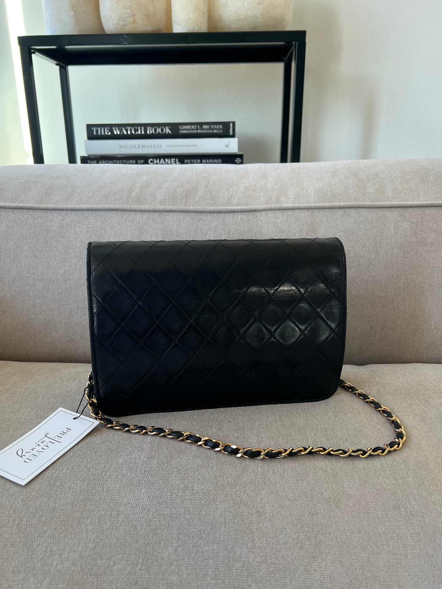 Chanel Vintage Diamond Læder Flap Bag