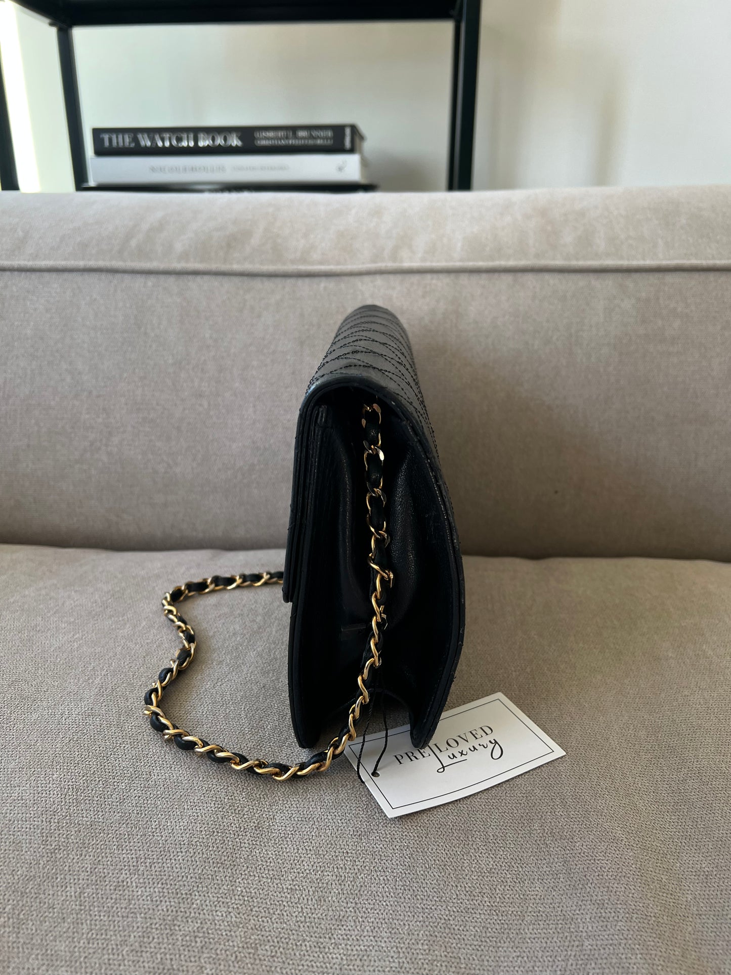 Chanel Vintage Diamond Læder Flap Bag